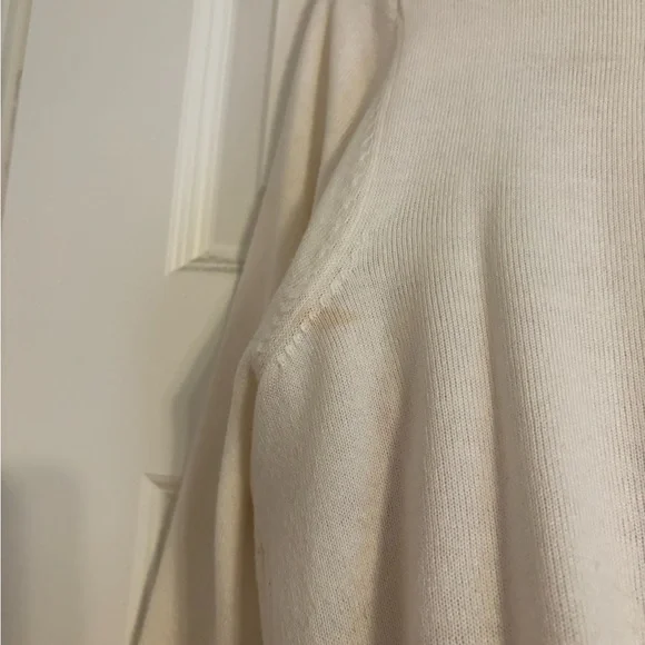 Style & Co. Ivory Balloon-Sleeve Sweater with Keyhole Neck, Size 0X. - Picture 5 of 7